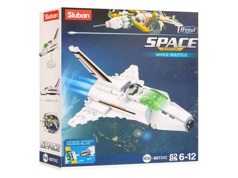 Sluban M38-B0731C КОСМІЧНИЙ ТРАНСПОРТ (SPACE SHUTTLE) (62 дет.) Sluban M38-B0731C КОСМІЧНИЙ ТРАНСПОРТ (SPACE SHUTTLE) (62 дет.)
