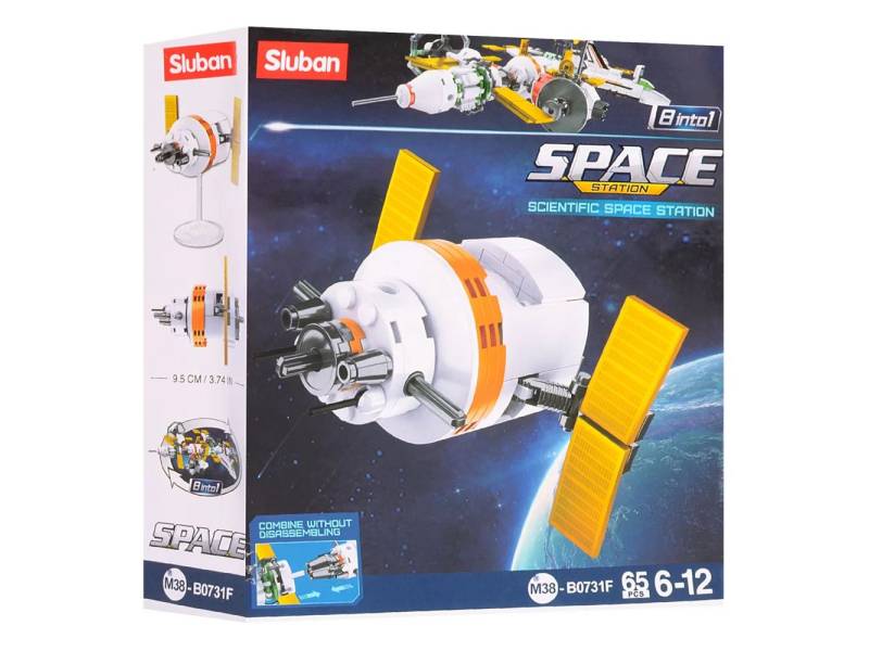 Sluban M38-B0731F КОСМІЧНИЙ ТРАНСПОРТ (SCIENTIFIC SPACE STATION) (65 дет.) Sluban M38-B0731F КОСМІЧНИЙ ТРАНСПОРТ (SCIENTIFIC SPACE STATION) (65 дет.)