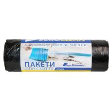 Пакети для сміття Buroclean EUROSTANDART міцні 160л. 90*120см. (10шт.) Пакети для сміття Buroclean EUROSTANDART міцні 160л. 90*120см. (10шт.)