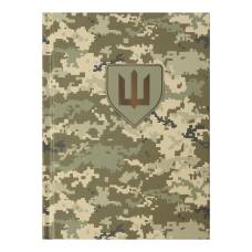 Блокнот ламінований Buromax ARMED FORCES, А6, 64 арк., клітинка, тверда обкл., мат. ламін+лак, т.-зелений