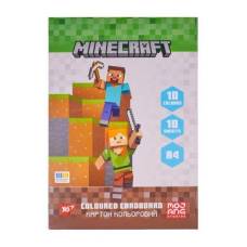 Кольоровий картон Yes MINECRAFT А4, 10л. односторонній