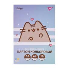 Кольоровий картон Yes PUSHEEN  А4, 10л. односторонній