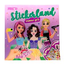 Книга з наліпками Апельсин з наліпками Stickerland GLAMOUR GIRLS