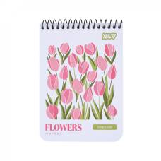 Блокнот спіральний Yes A6 FLOWERS 80л, спіральний