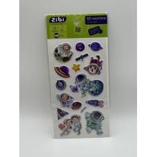 Наліпки Zibi 3D, 18 см. ЗАКОХАНІ В КОСМОС Наліпки Zibi 3D, 18 см. ЗАКОХАНІ В КОСМОС