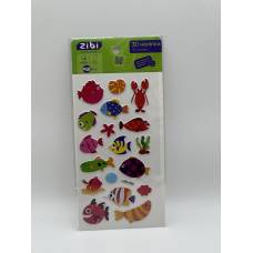 Наліпки Zibi 3D, 18 см. РАЙСКІ РИБКИ Наліпки Zibi 3D, 18 см. РАЙСКІ РИБКИ