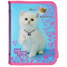 Папка пластикова на блискавці Class B5, CUTE KITTEN