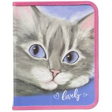 Папка пластикова на блискавці Class B5, LOVELY CAT
