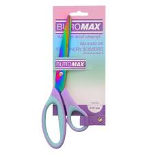 Ножиці Buromax PASTEL гумові ручки 215мм, голографічне покриття леза Ножиці Buromax PASTEL гумові ручки 215мм, голографічне покриття леза