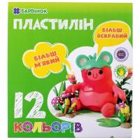 Пластилін Барвінок 240гр. 12кол.