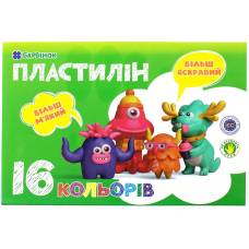 Пластилін Барвінок 320гр. 16кол.
