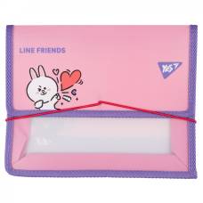 Папка шкільна для зошитів Yes пластикова на резинці B5 LINE FRIENDS