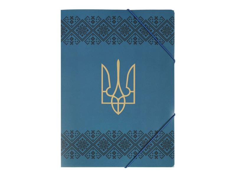 Папка пластикова на гумках Buromax А4 UKRAINE DECOR, вишиванка, синя Папка пластикова на гумках Buromax А4 UKRAINE DECOR, вишиванка, синя