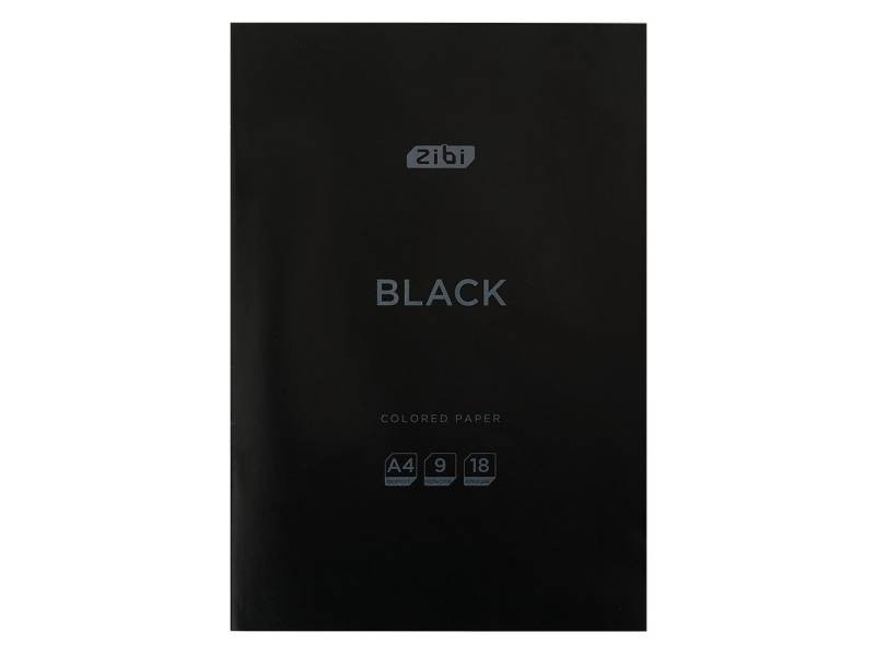 Кольоровий папір Zibi A4, 18л. 9 кол. BLECK Кольоровий папір Zibi A4, 18л. 9 кол. BLECK